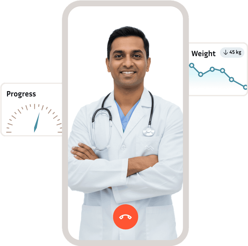 Healthcare professional consulting with patient using modern medical technology